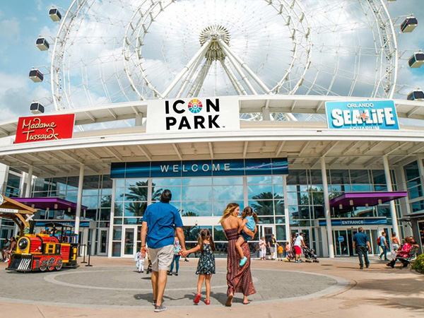 Family Arriving At Icon Park