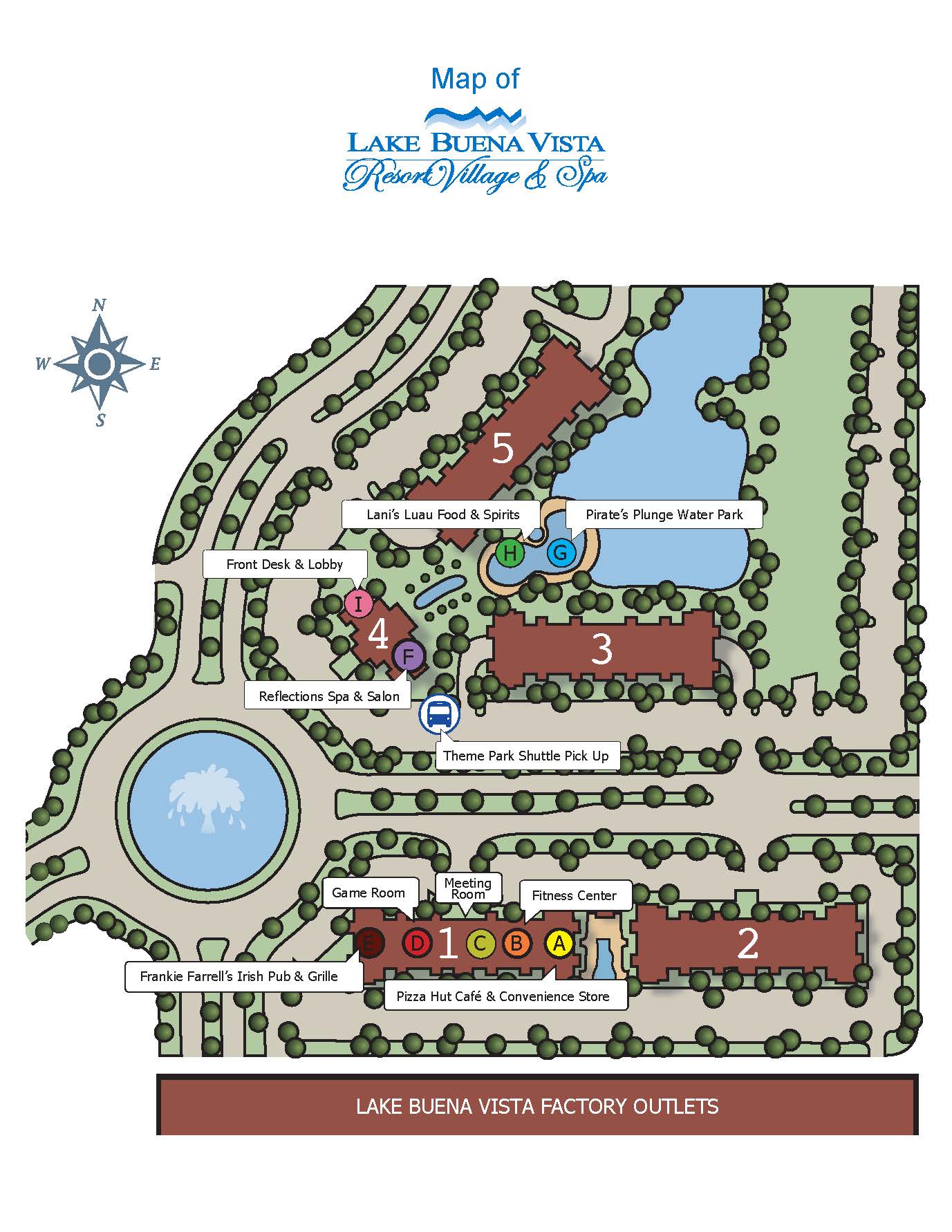 Lake Buena Vista Resort Village and Spa Map